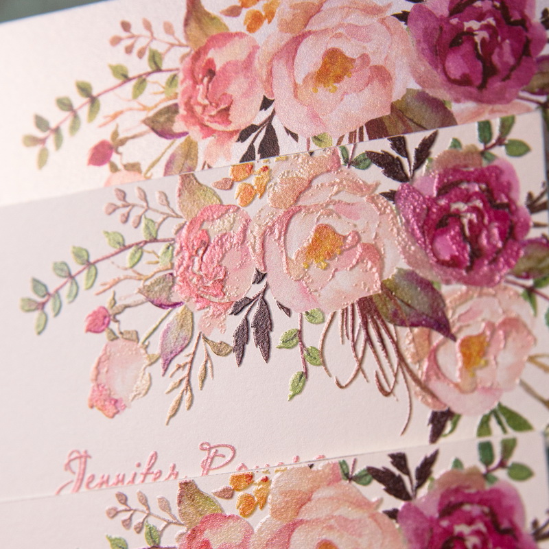 kundenspezifische Hochzeitskarten mit UV Druck - zum Schließen ins Bild klicken