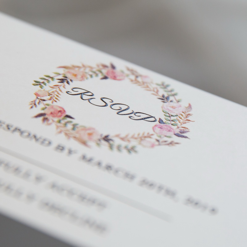 Florale Blumen Hochzeitskarten mit UV Druck CUPT02 - zum Schließen ins Bild klicken