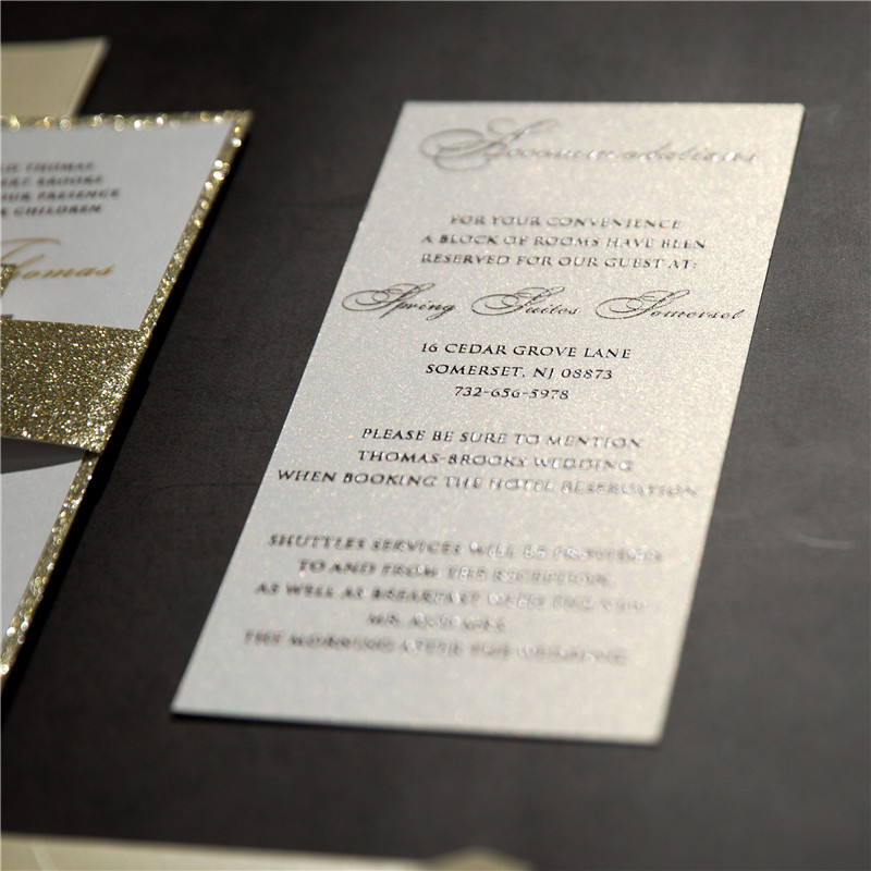 Goldene Thema Hochzeitskarten mit UV Druck CUPT07 - zum Schließen ins Bild klicken