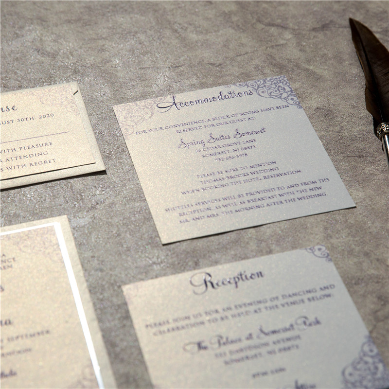 Blumen Rahmen Hochzeitskarten mit UV Druck CUPT08 - zum Schließen ins Bild klicken