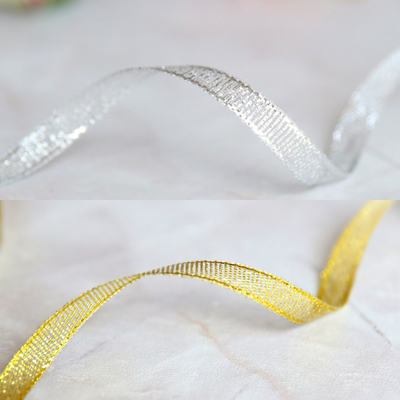 0.6cm Glitter Band Gold & Silber Dekoration CZSD01