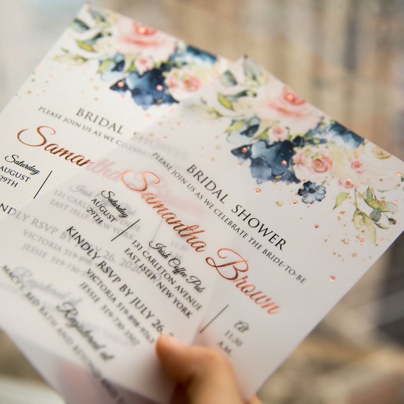 Hochzeitskarten mit Foliendruck WFSI0026 - zum Schließen ins Bild klicken