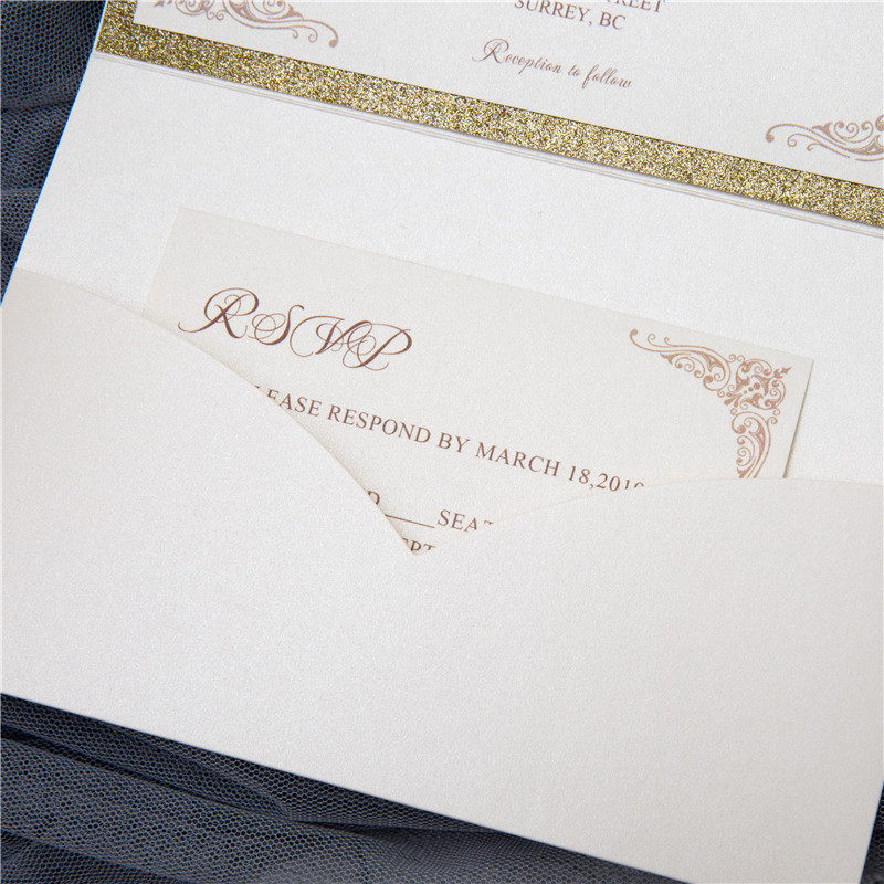 Lasercut Pocket Fold Einladungen zur Hochzeit WPFB2121 - zum Schließen ins Bild klicken