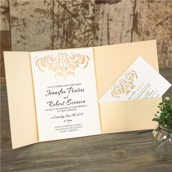 Pocket Fold Einladungen zur Hochzeit WPFC2117