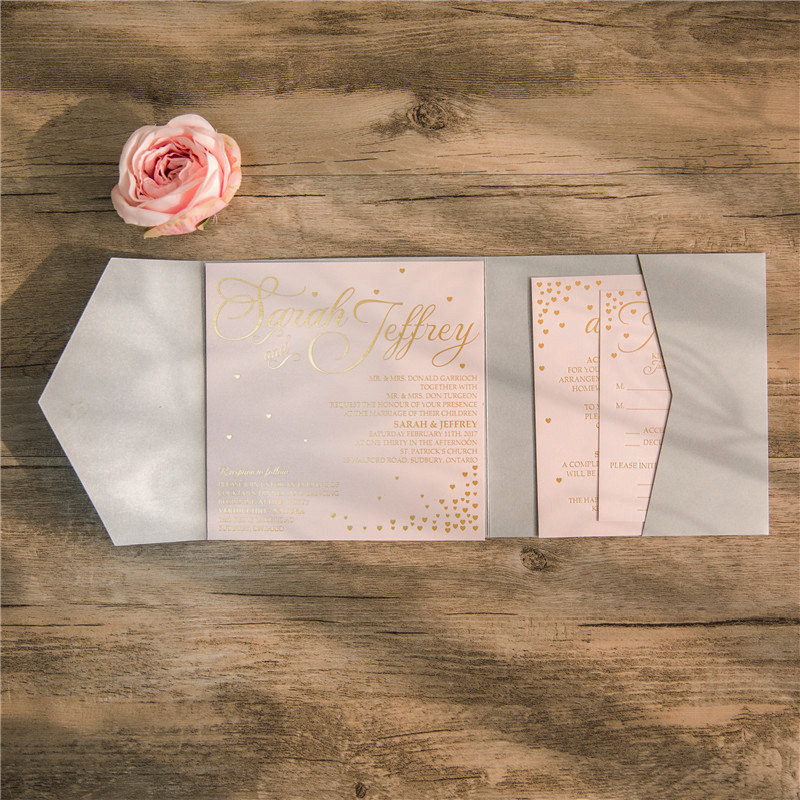 Pocket Fold Einladungen zur Hochzeit WPFE2119