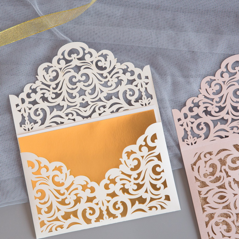 Laser geschnittene Pocket Hochzeitskarte WPL0189 - zum Schließen ins Bild klicken