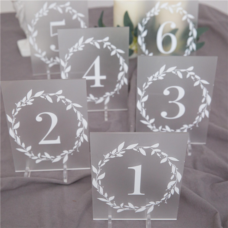 Acryl Tischkarten zur Hochzeit 2mm YKT014 - zum Schließen ins Bild klicken