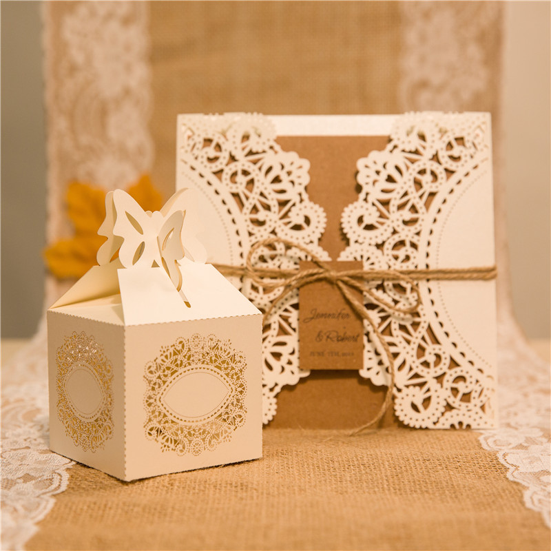 Lasercut Schachteln Hochzeit WBC0022