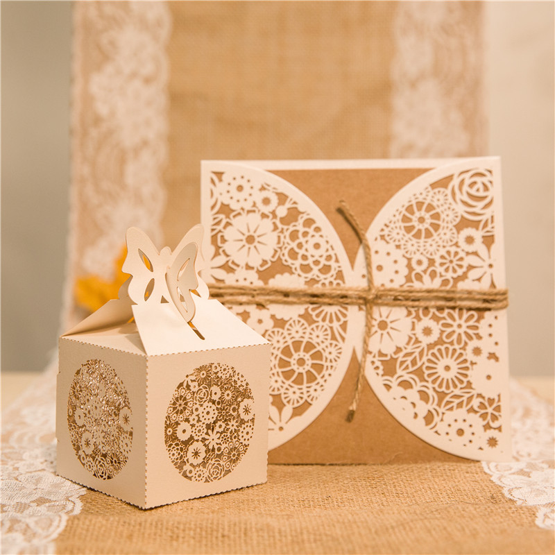 Lasercut Schachteln Hochzeit WBC0026