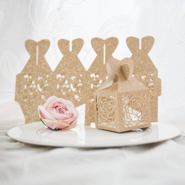 Lasercut Glitter Schachteln Hochzeit WBC0030