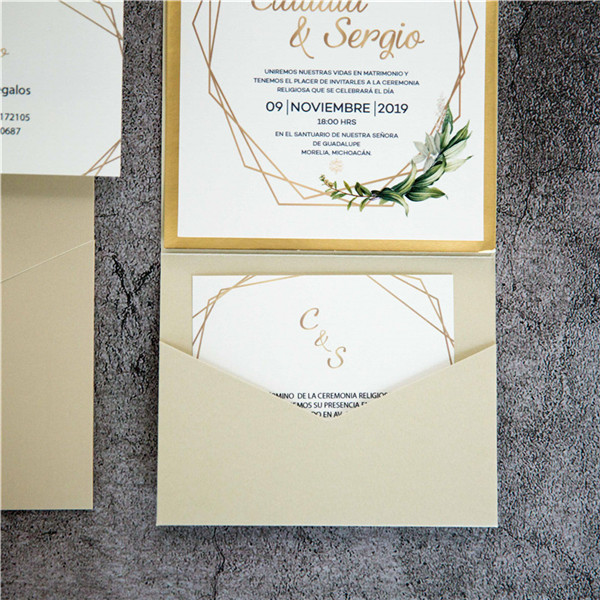 Pocket Fold Einladungen zur Hochzeit WPFA2115