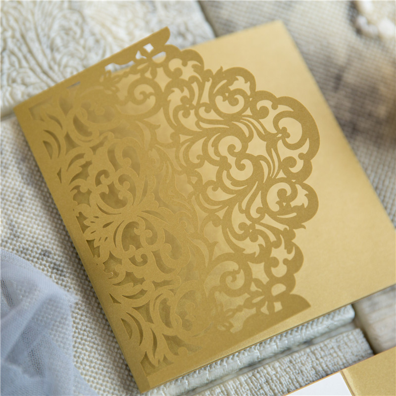 Lasercut Pocket Fold Einladungen zur Hochzeit WPFC2134