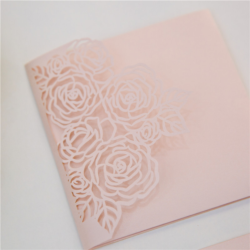 Lasercut Pocket Fold Einladungen zur Hochzeit WPFC2136