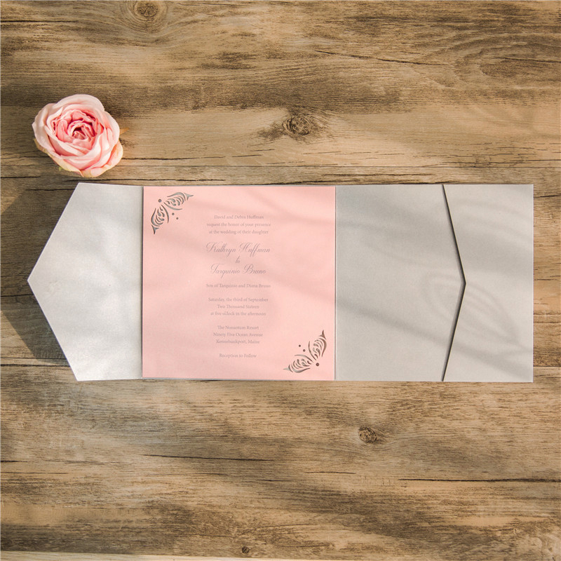 Pocket Fold Einladungen zur Hochzeit WPFE2119