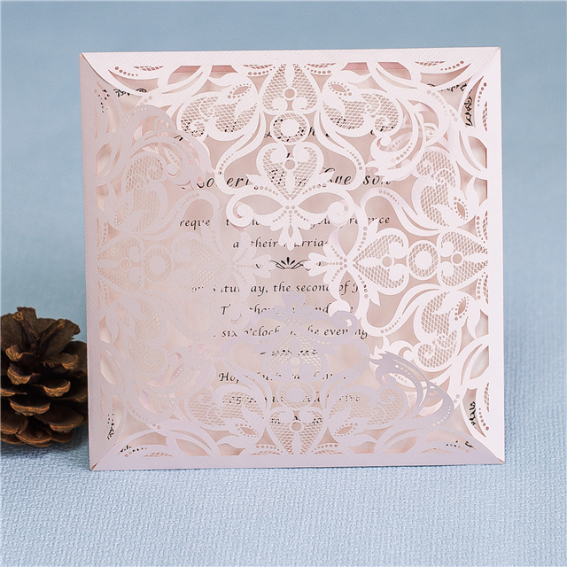 Laserdruck Metallic Hochzeitskarte WPL0088