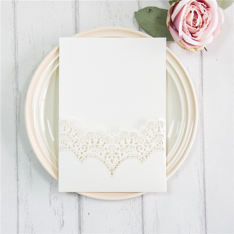 Lasercut Pocket Hochzeit Einladung WPL0155