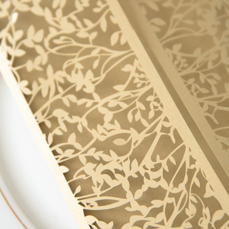 Lasercut Hochzeit Blaetter Einladungen WPL0171