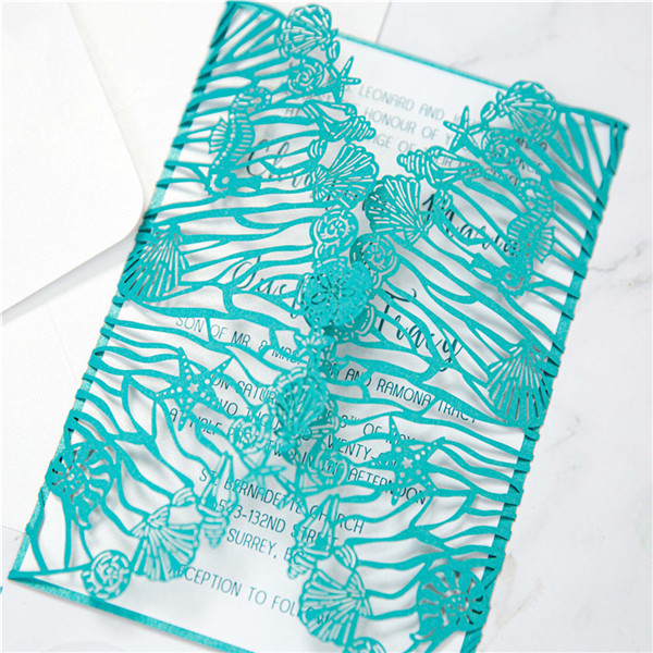 Lasercut Hochzeit Meer Thema Einladungen WPL0176