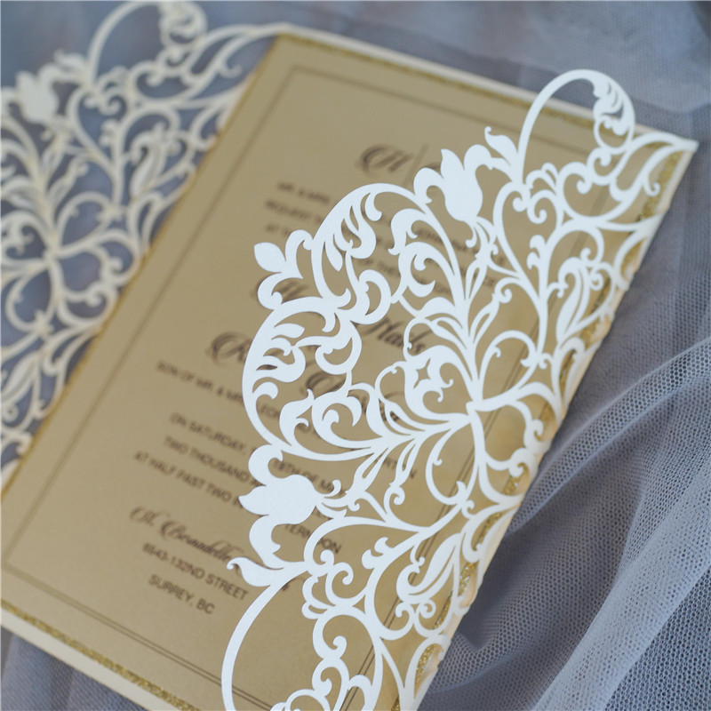 Lasercut Hochzeit Einladungen zur Hochzeit WPL0179