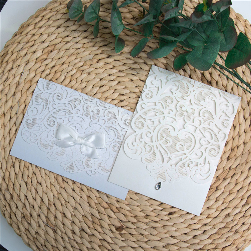 Lasercut Hochzeit Spitze Motiv Einladungen WPL0180