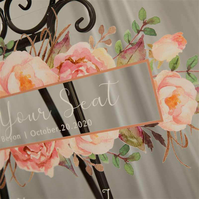 3mm Acryl Willkommensschild zur Hochzeit YK021