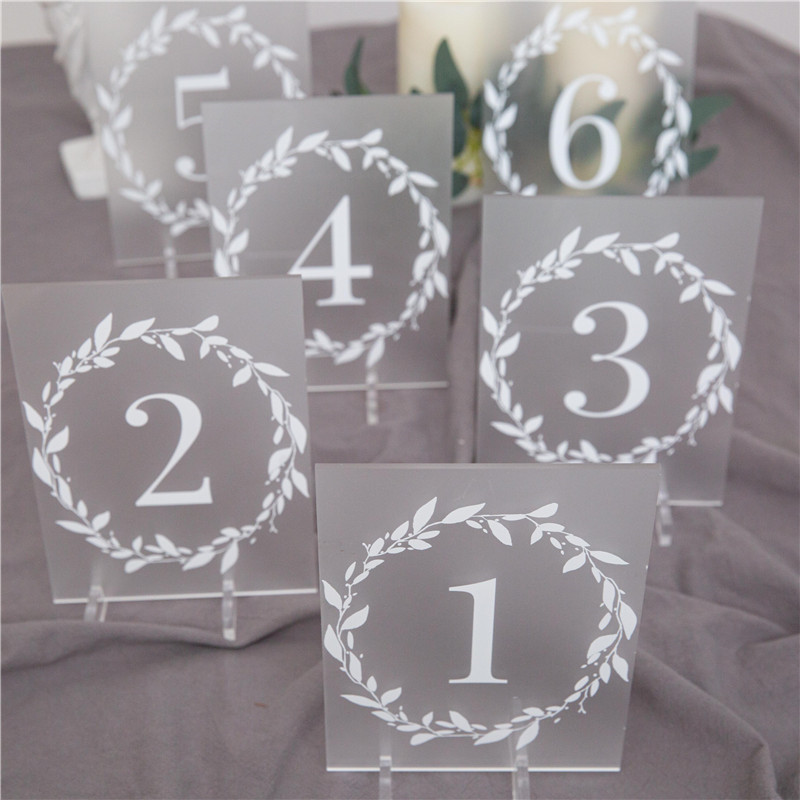 Acryl Tischkarten zur Hochzeit 2mm YKT014